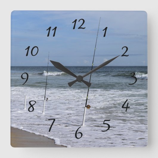 海波 スクエア壁時計 (正面)