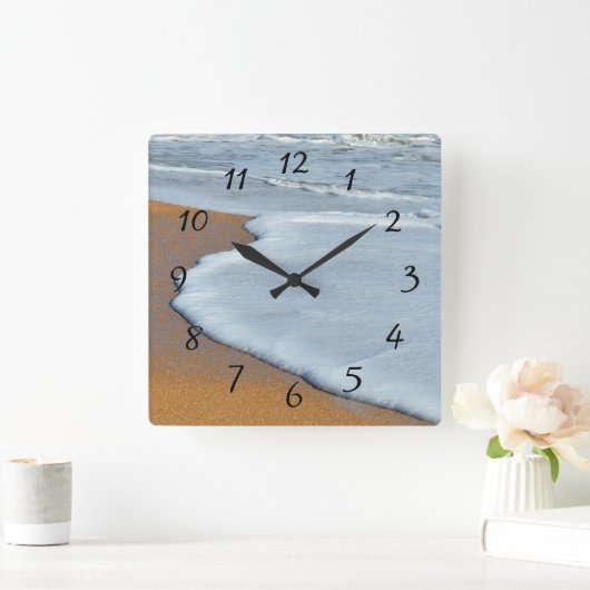 海波 スクエア壁時計 (ホーム)