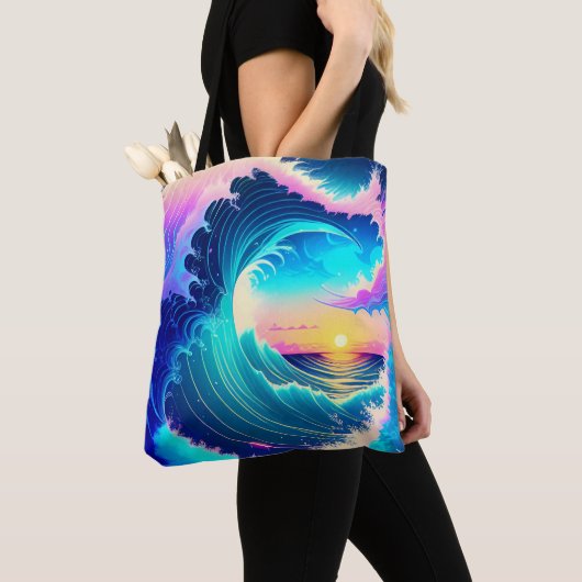 海波 トートバッグ (クローズアップ)