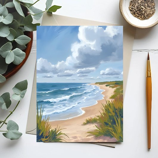 海波 | ビーチ沿岸絵を描 ポストカード