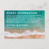 海波、ビーチ結婚式詳細 エンクロージャーカード (正面)