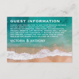 海波、ビーチ結婚式詳細 エンクロージャーカード