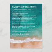 海波、ビーチ結婚式詳細 エンクロージャーカード (正面)