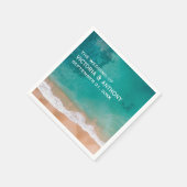 海波、ビーチ結婚式 スタンダードカクテルナプキン (角)