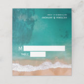 海波、ビーチ結婚式 プレイスカード (外部開封)