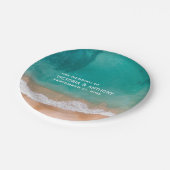 海波、ビーチ結婚式 ペーパープレート (アングル)