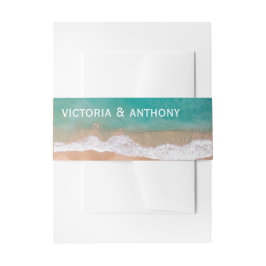 海波、ビーチ結婚式 招待状ベリーバンド