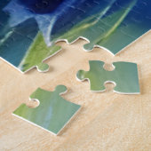 海波、帆船、日没の反射 ジグソーパズル (側面)