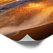 海波（日没時） ポスター (角)