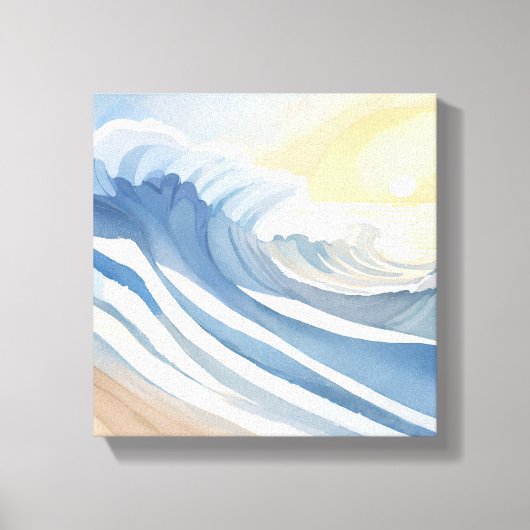 海波 | 水色（青） キャンバスプリント (正面)