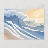 海波 | 水色（青） シーズンポストカード (正面)