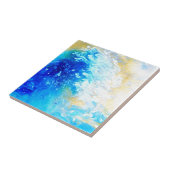 海波、海泡、抽象芸術海絵画 タイル (側面)