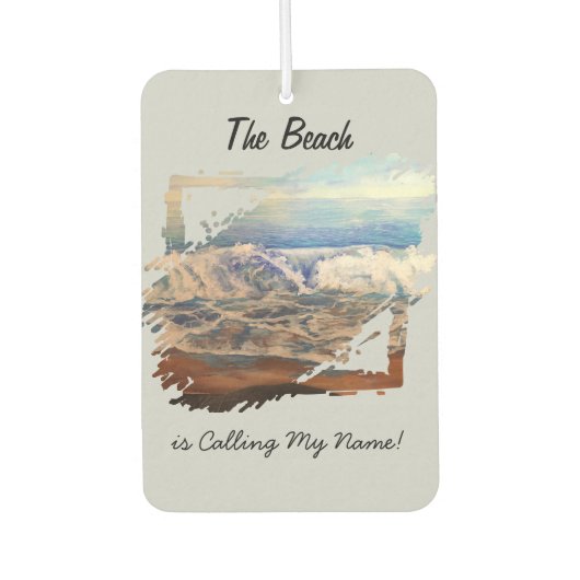 海波（青） カーエアーフレッシュナー (正面)