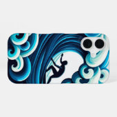 海波 iPhone 16ケース (裏面横)