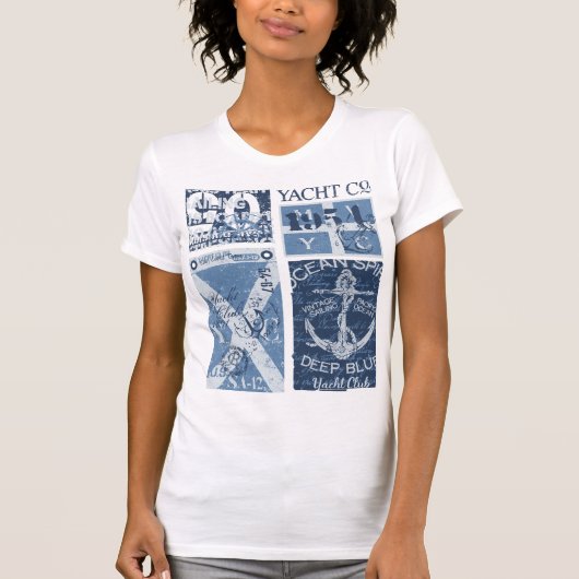 海洋いかり – ヨットクラブセーリン航海のグ Tシャツ (正面)
