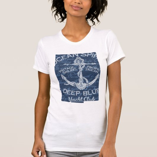 海洋いかり – ヨットクラブパラダイス航海のト Tシャツ (正面)