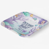 海洋おもしろいマーメイド誕生日V1 ID1142 ペーパープレート (傾斜あり)