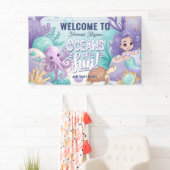 海洋おもしろいマーメイド誕生日V1 ID1142 横断幕 (インサイチュ)