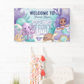 海洋おもしろいマーメイド誕生日V2 ID1142 横断幕 (インサイチュ)