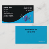 海洋のアクアリウムはカードを整備します 名刺 (正面/裏面)