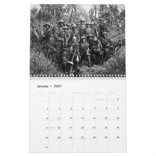 海洋のカレンダー カレンダー (1月 2027)