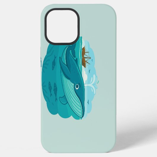 海洋のクジラ iPhoneケース (裏面)