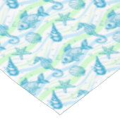 海洋のスケッチパターン テーブルクロス (アングル)