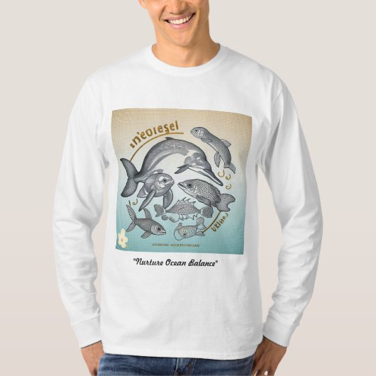 "海洋のバランスを育む" Tシャツ (正面)