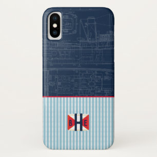 海洋の旗の夏を造る航海のな海上ボート iPhone X ケース