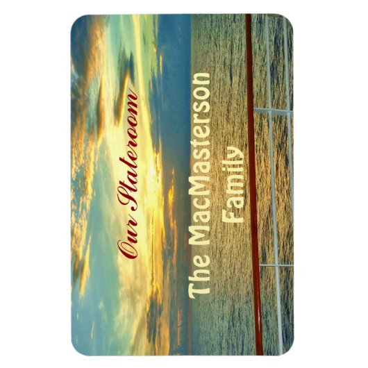 海洋の日の出のStateroomのドアのマーカー マグネット (縦)