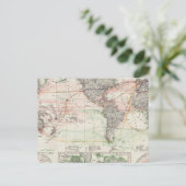 海洋の流れの世界地図 ポストカード (スタンド正面)