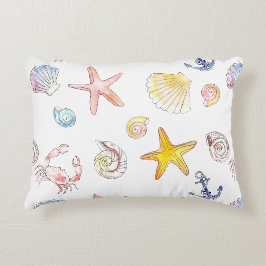 海洋の生命とアンカー アクセントクッション (正面)