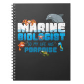 海洋の生物学者のギフトのかわいいタツノオトシゴのイルカのクジラ ノートブック (正面)