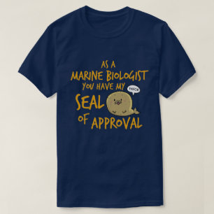 海洋の生物学者-認可の印 Tシャツ