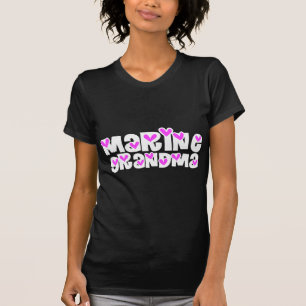 海洋の祖母のピンクのハート Tシャツ