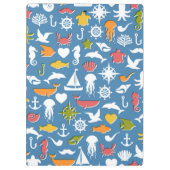 海洋の記号パターン クリップボード (裏面)