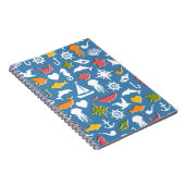 海洋の記号パターン ノートブック (右側)