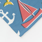 海洋の記号パターン フリースブランケット (角)