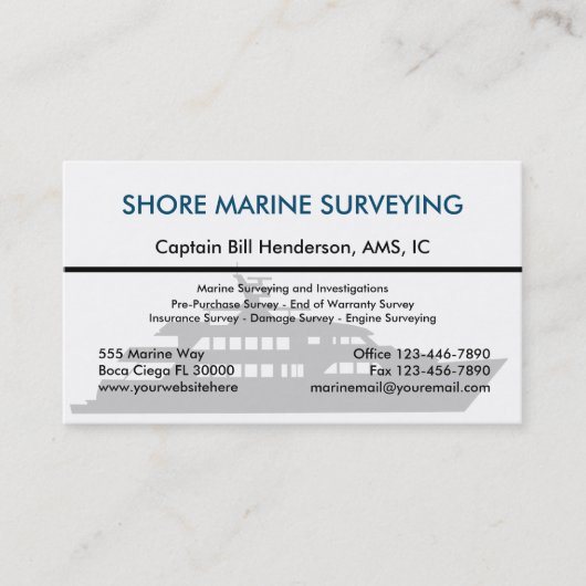 海洋の調査の名刺 名刺 (正面)