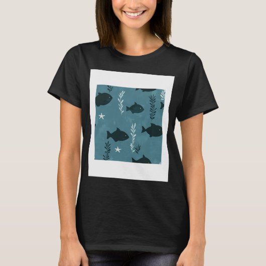 海洋の魚 Tシャツ (正面)