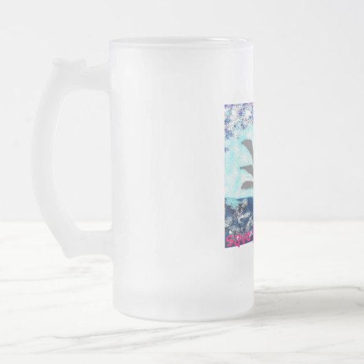 海洋のbeermugを救って下さい フロストグラスビールジョッキ (左)