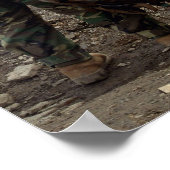 海洋はCH-47シヌークヘリコプターを待つ ポスター (角)