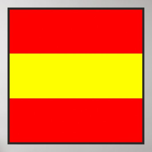 海洋アルファベットフラグ番号1 1文字 ポスター (正面)