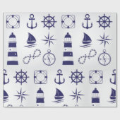 海洋エレメントのラッピング紙 ラッピングペーパー (フラット)