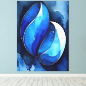 海洋コバルト曲線 キャンバスプリント (インサイチュ (ウッドフロア))