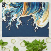 海洋コーヒースプラッシュ キッチンタオル (折り畳み)