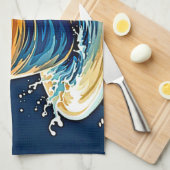 海洋コーヒースプラッシュ キッチンタオル (四つ折り)