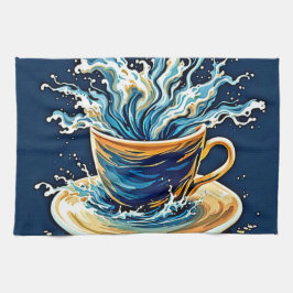 海洋コーヒースプラッシュ キッチンタオル