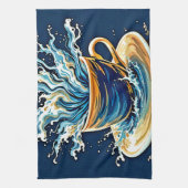 海洋コーヒースプラッシュ キッチンタオル (縦)