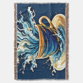 海洋コーヒースプラッシュ スローブランケット (正面縦)